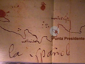 First map of the new world by columbus